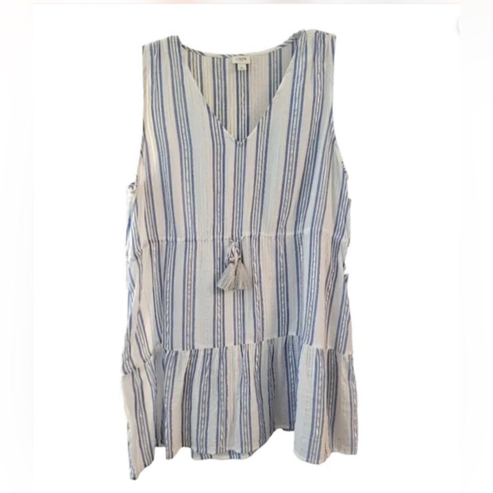 J. Crew Shimmer Striped Beach Dress